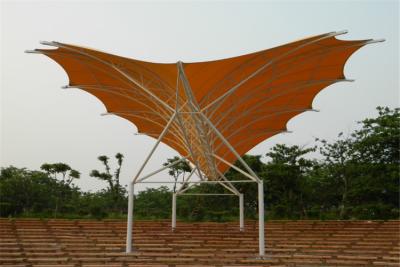 China Waterproof Tentioned Membrane With High Strength Steel Structure Stadium Awning for sale