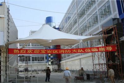 China Plaza Landscape Sketch Steel Fabric Membrane Structures Tent  Waterproof Fireproof Sunshade for sale