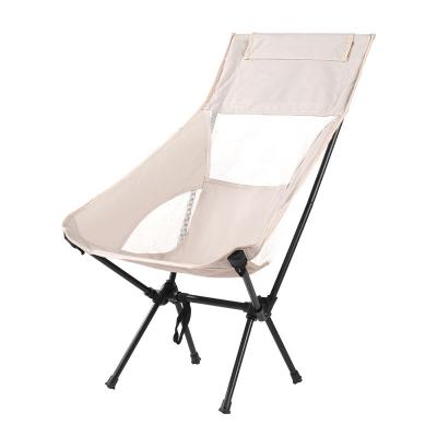 China Modern Outdoor Folding Portable Camping Chair Or Super Light Moon Chair For Casual Fishing, Wild Stool, High Back Beach Chair for sale