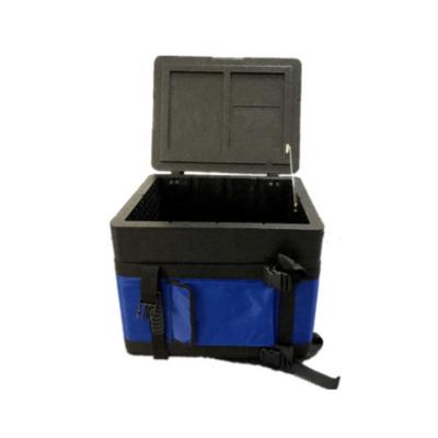 China Waterproof Custom PPE 47L Ice Cooler Box Transport Plastic Cooler Box for sale