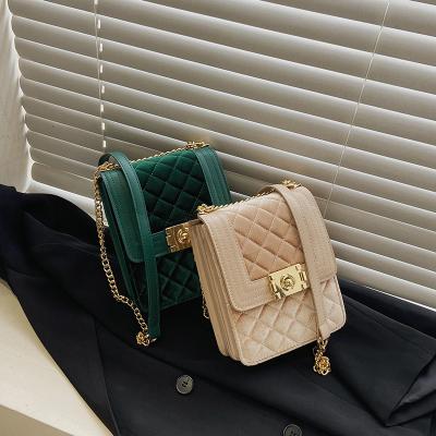 China 2021 High Quality Hot Sale Cross - Body Mini Handbag Pu &Suede bolsos Women Phone Purse bolsa Faux Fur Ladies Bags for sale