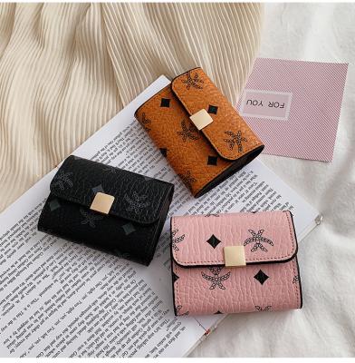 China Trendy Anti-theft Fashion Credit Card Holder Buckle Cash Pocket Money Girls Invent Funny Mini Bag for Card Holder and Cash PU Wallets for sale