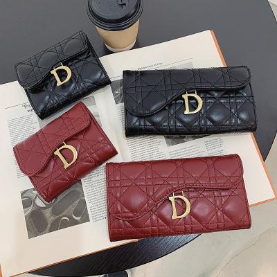 China 2021 Wholesale Lady Quilted Fashion Clutch Wallet China Women PU Wallet Credit Card Leather Holder Anti-theft Cash With Card Collection for sale