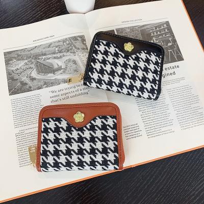 China Newest Daily Case\Fasion Trendy Women Canvas PU Credit Card Holder Coin Purse Girls Payment Cards Coin Use With Zipper For Ladies Wallet for sale