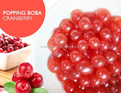 China POPPING BOBA CRANBERRY FLAVOR, FRUIT JUICE BALL POPPING BOBA round for sale