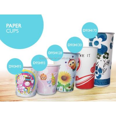 China Single wall cup of frozen yogurt, cold coffee cups and hot paper cups for sale