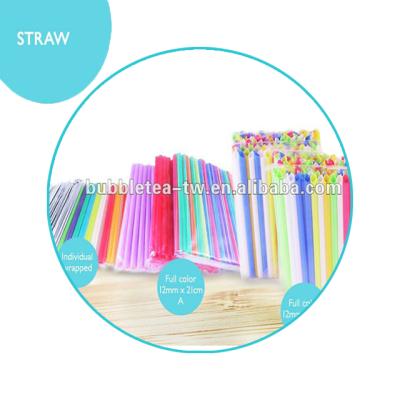 China Different Wrapped Bubble Tea Straws-3 Straws for sale