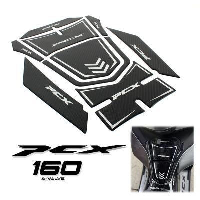 China Soft TPU Motorcycle Accessories PCX 160 Carbon Fiber Texture Chassis Fairing Cover Sticker Real Scratch Resistant For Honda PCX 160 for sale