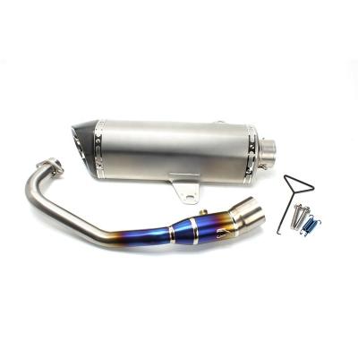 China titanium & Universal Stainless Steel Scooter Motorcycle Titanium Alloy Laser AK Slip-On Muffler Set Exhaust For Honda ADV 350 For Akrapovic for sale