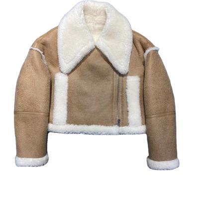 China best Anti-wrinkle designer sheep fur coat for women winter lamb shearling fur shearling for sale