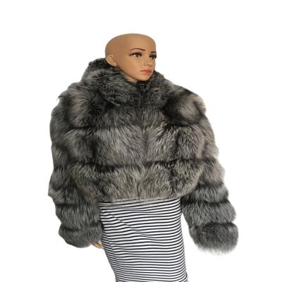 China Fox QUICK DRY fur coats for fashionable woman with hood style short fur jacket 2022 for sale