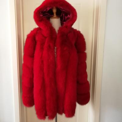 China Natural Fur Jacket Fashion Anti-Shrink Winter Outwear Real Italy Luxury Natural Fox Fur Coats for sale