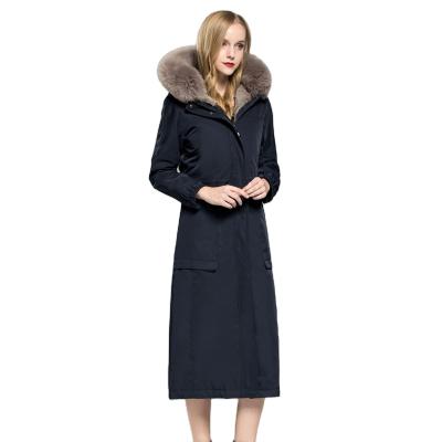 Κίνα Sustainable real rabbit fur lining removable hoods parka Mr Mrs fur liner parka προς πώληση