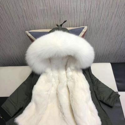 China 2018 new kids real rex rabbit fur removable parka anti-shrink lining wholesale parka raccoon hoods à venda