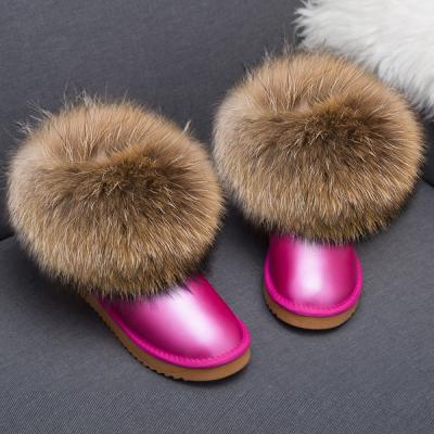 China Premium Raccoon Fur Boot Fox Fur Waterproof Slippery Snow Boot Snow Boot for sale