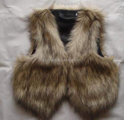 China Breathable Faux Fur Coat Gradient Color Faux Fur Coat for sale