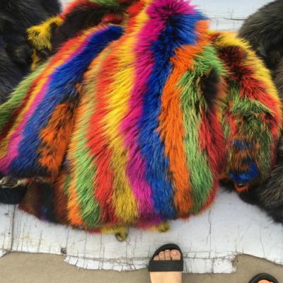 China Wear Mulit Color Racco Fur Pelt/Natural Fur/Real Fox Pelt for sale