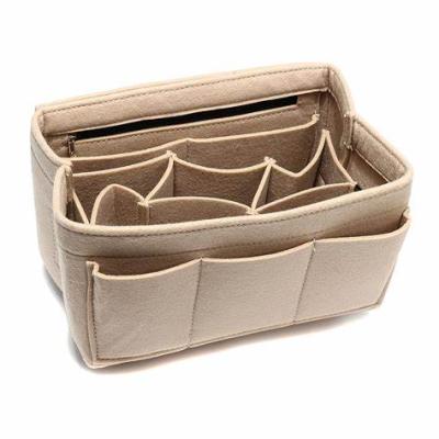 China Durable Wholesale Pocket Felt Insert Bag Organizer For Travel Handbag Tote for sale