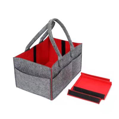 China Popular Good Price Tote Bag Eco Friendly Hanging Cart Baby Products Felt Diaper Bag Baby Felt Diaper Bag for sale