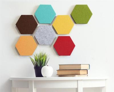 China Good Eco-friendly Hexagon EVA Decorative Board With Pin Sales Adhesive Felt for sale