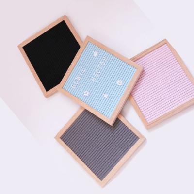 China Professional Factory Letters Changeable Decorative Letter Panel Wooden Frame Felt Board With Letters for sale