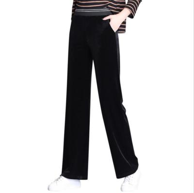 China Factory New Arrival QUICK DRY Casual Women's Velvet Pants Latest Design Wide Leg Pants for sale