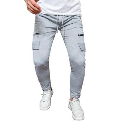 China Breathable Casual Multi Colors Polyester Leg Zipper Jogging Pants Drawstring For Men India for sale