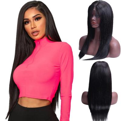 China 13*4 Lace Front Human Hair Wig Natural Transparent From China Wholesale Indian Brazilian Straight Lace Frontal Wigs For Black Women for sale