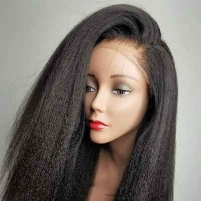 China Customized Virgin Brazilian Straight Curly Raw Women's Straight Human Hair Full Lace Design Transparent Wig for sale