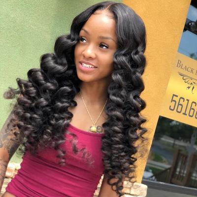 China Wholesale 10A 12A Virgin Human Hair 10A 12A Loose Deep Wave Deep Wave Wigs 100% HD Full Frontal Wigs 13x4 Loose Wave Wigs for sale