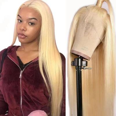 China Best Selling Cheap Virgin Brazilian Straight Malaysian Human Hair 613 Transparent 13x4 Lace Front Wigs for sale