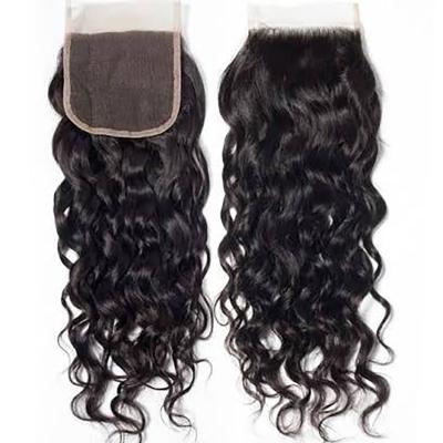 China Water Wave Trend New Pre Plucked Sellers Malaysia Water Wave Virgin Swiss Hair 4x4 Transparent Lace Closure And Headband for sale