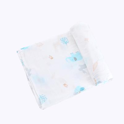 China Anti-bacteria 6 layers and 120*120cm cotton bamboo muslin wraps baby blankets for sale