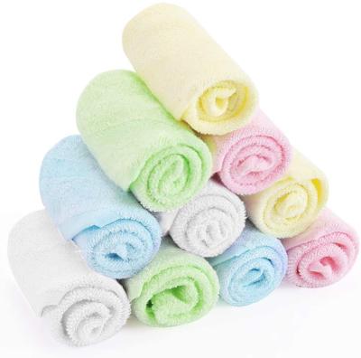 China QUICK DRY High Quality 100 Cotton Organic Bamboo Fiber Terry Baby Cloth Face Towels for sale