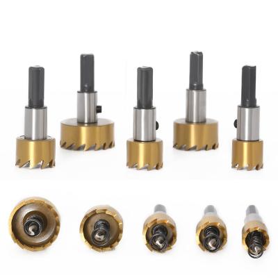 China Stainless Steel Alpha High Speed ​​Steel Gold 5 Hss Hole Saw Kit Machine Tool Accessories for sale