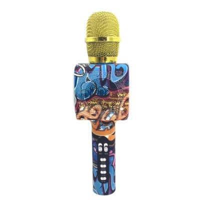 China blutooth microphone manufacturer Supplier Wireless Cartoons wireless microphone with graffiti,rechargeable microphone 3 in 1 portable speaker for sale