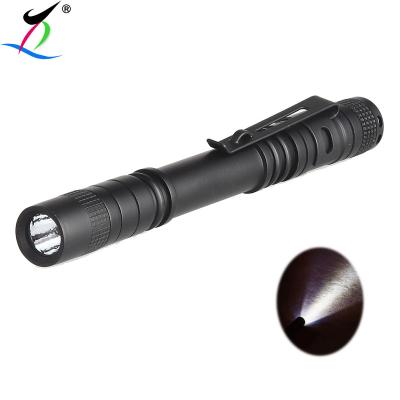 China Outdoor activity pocket pen medical light mental penflashlight for doctor with clip not include 2*AAA battery linterna for sale