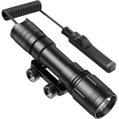 China Emergency 1200 Lumens Rechargeable LED Tactical Flashlights Outdoor Portable Weapon Light With Remote Pressure Switch for sale