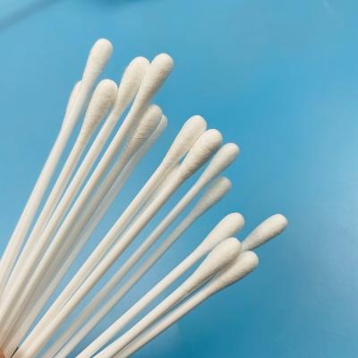 China 6 Inches Cotton Tipped Swab Medical Disposable Sampling Swab With Solid PP Handle for sale