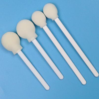 China 106mm Disposable White PP Stick Lollipop Sponge Stick Medical Round Foam Swab Applicator for Skin Antiseptic for sale