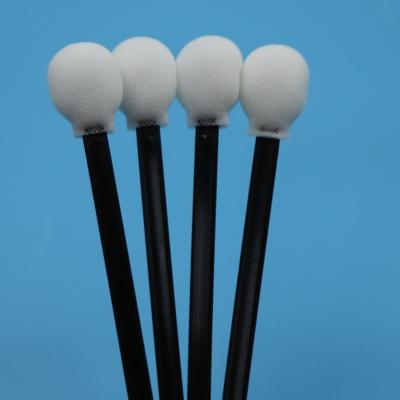 China 708 Lint Free Black Handle Circular Sponge Stick Cleanroom Swab Car Care Lollipop Foam Swab for sale