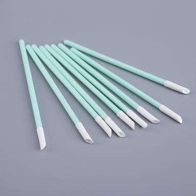 China Powder Free Industrial Cotton Swabs Beveled Pu Head Good Wear Resistance for sale