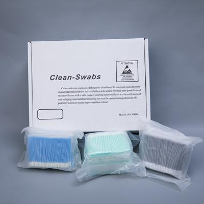 China PCB Foam Cleaning Swabs , Fiber Optic Cleaning Swabs 68 Mm Total Length for sale