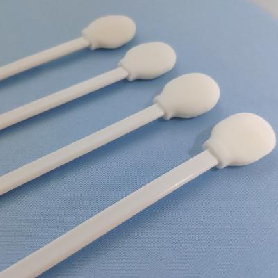 China Round Sponge Head White Pp Stick Foam Tip Swabs Lollipop Shape for sale