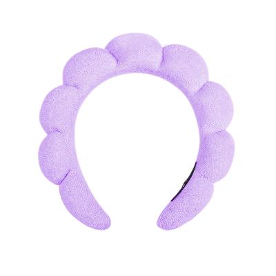 China SPA Twist Headband Towel Velvet Sponge Face washing Hair Band for sale