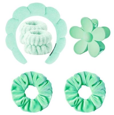 China SPA Hair Band Facial makeup sponge headband set 6pcs en venta