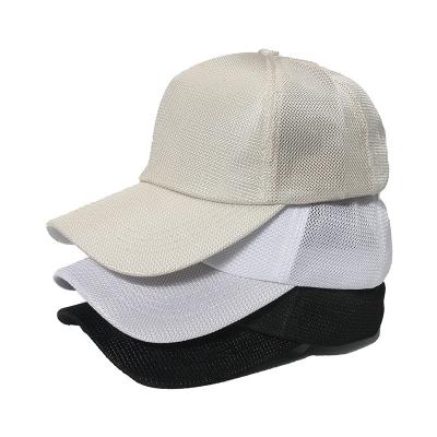 China Outdoor Fishing Cap Summer Solid Color Light Plate Mesh Breathable Baseball Cap for male for sale