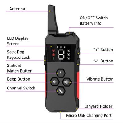 China 3 Modes 7 Levels Vibration Modes Waterproof Rechargeable Remote Control Anti Barking Waterproof DOG Training Collar for sale