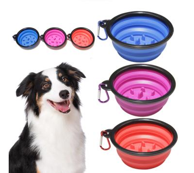 China Pet Food Bowl Cat Non-Automatic Hot Selling Outdoor Portable Folding Bowl Anti Small Slow Clogging Utensil Pet Dog Food Utensil for sale