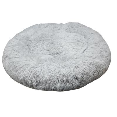 China Warm Pet Mat Plush Round Pet Bed Winter Cheap Price Dog's Nest Plush Polyester Fiber Cat's Nest Plush Bed for sale